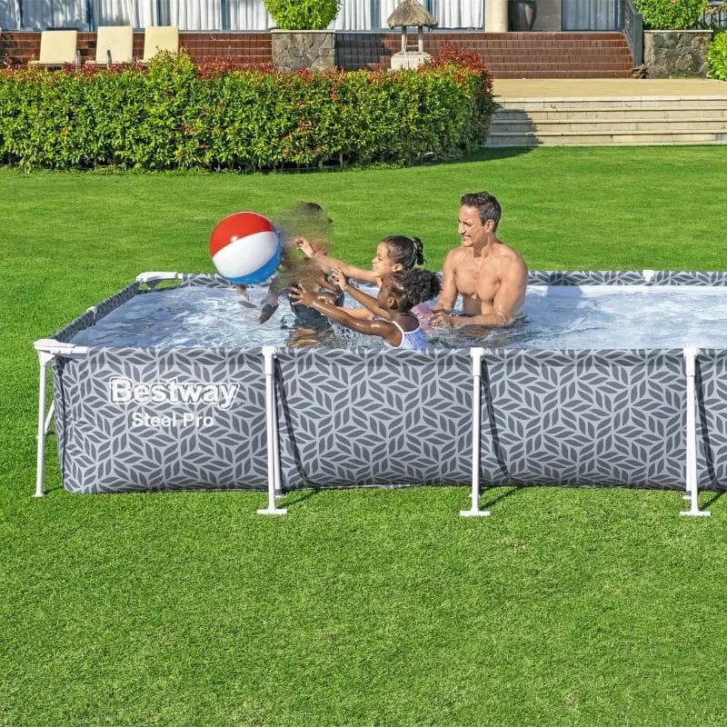 Piscine hors sol tubulaire rectangulaire Bestway Steel Pro 366 x 201 x 66 cm décor graphique 561FT - photo 2
