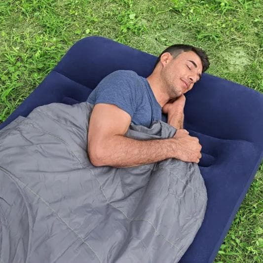 Matelas gonflable 1 personne avec pompe à pied intégrée 67224 - photo 3
