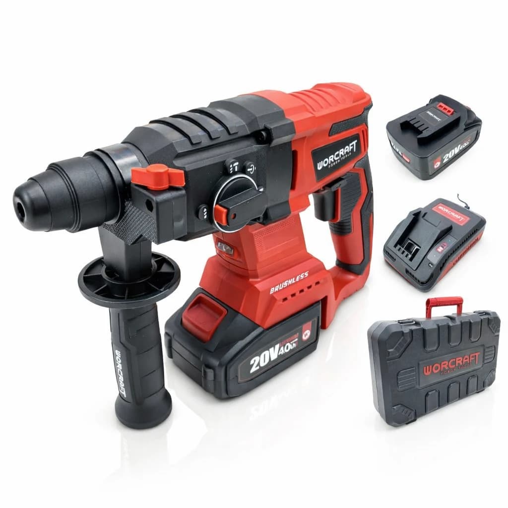 Marteau piqueur perforateur SDS-Plus sans fil 20V 2 batteries 4.0Ah BRUSHLESS 24mm 3J CRH-S20LiBAM - photo 2