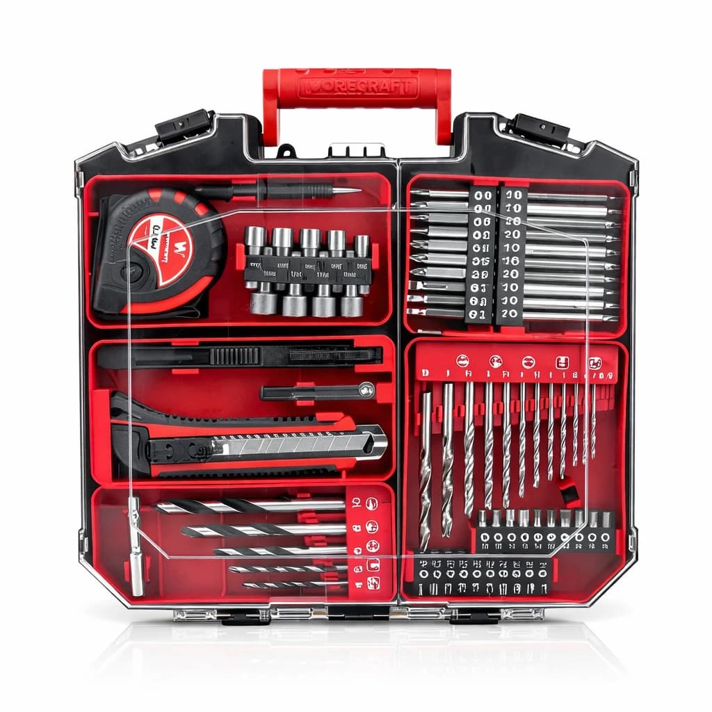 Caisse à outils 74pcs avec visseuse perceuse à percussion 20V sans fil sans charbons 2 batteries 2.0Ah CHD-S20LIBAS - photo 2