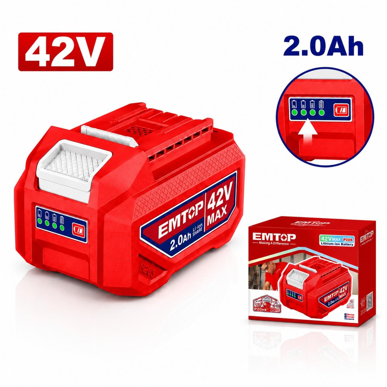 Batterie Li-Ion rechargeable 42V 2A EBPK42201
