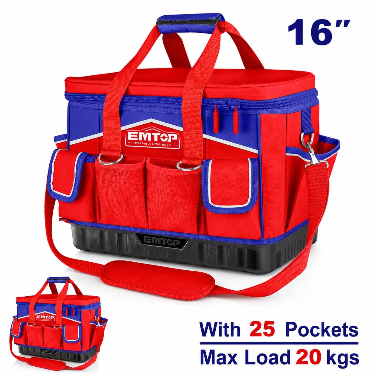Sac à outils 20kg 16po EMTOP ETBG48164 - photo 1