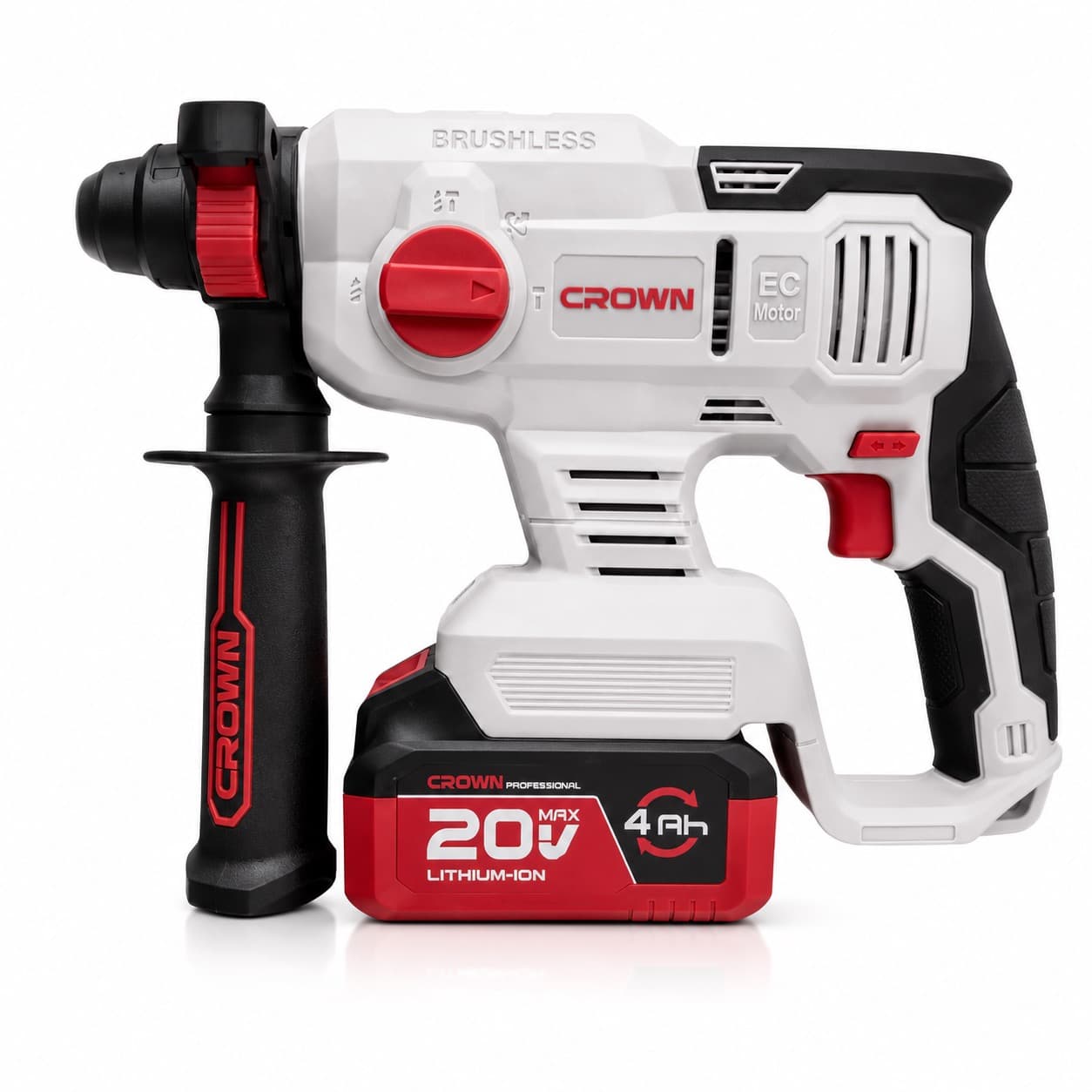 Marteau piqueur perforateur BRUSHLESS SDS sans fil 20v avec 2 batteries et chargeur 1,7j CT28010HS-4 BMC - photo 2