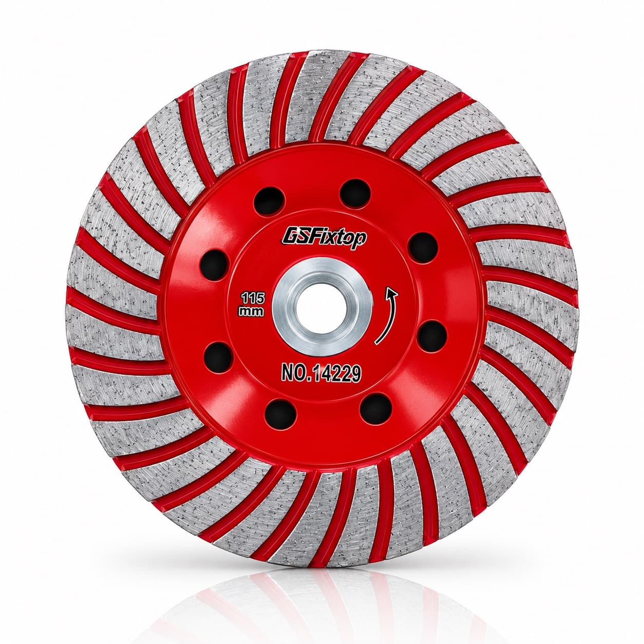Disque de ponçage béton 115mm rouge 14229 - photo 1